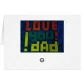 Love You Dad! Cards (Back Horizontal)