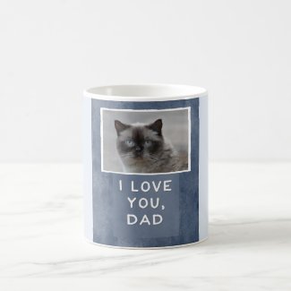 Love You, Dad Custom Cat Photo Mug (W)