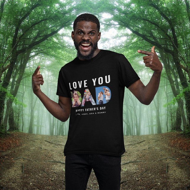 Love You Dad Custom Photo Collage Limited Edition T-Shirt (Creator Uploaded)