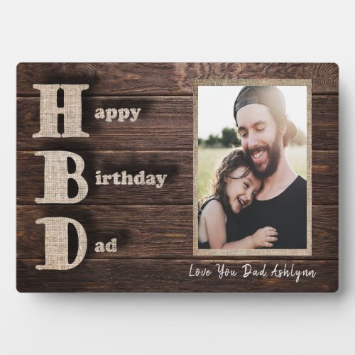 Love You Dad  Custom Photo  Happy Birthday Dad Plaque
