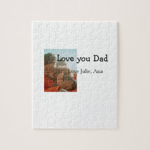 love you dad father's day add photo name simple jigsaw puzzle