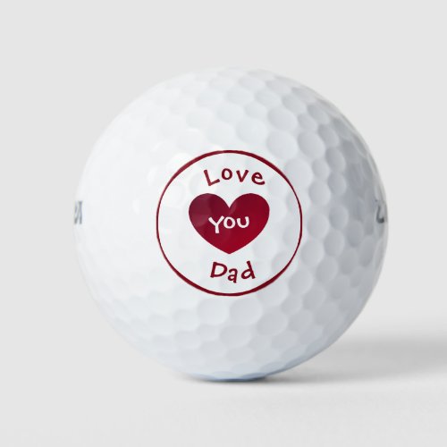 Love you Dad golf balls by dalDesignNZ