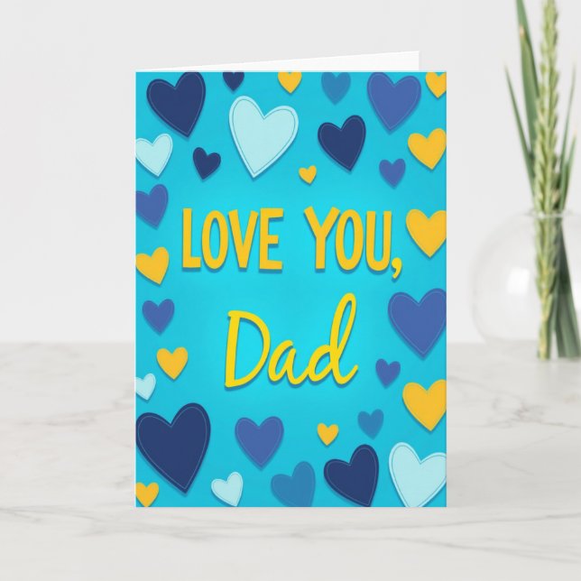 Love You Dad Happy Day Card (Front)