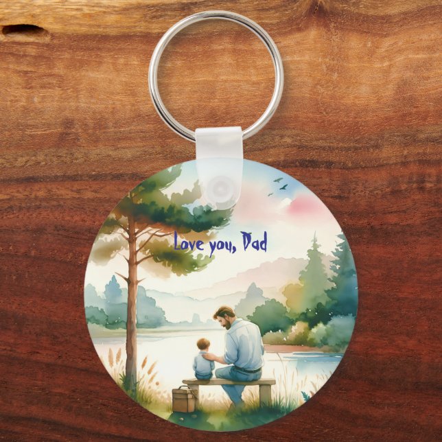 Love you, Dad Keychain (Front)