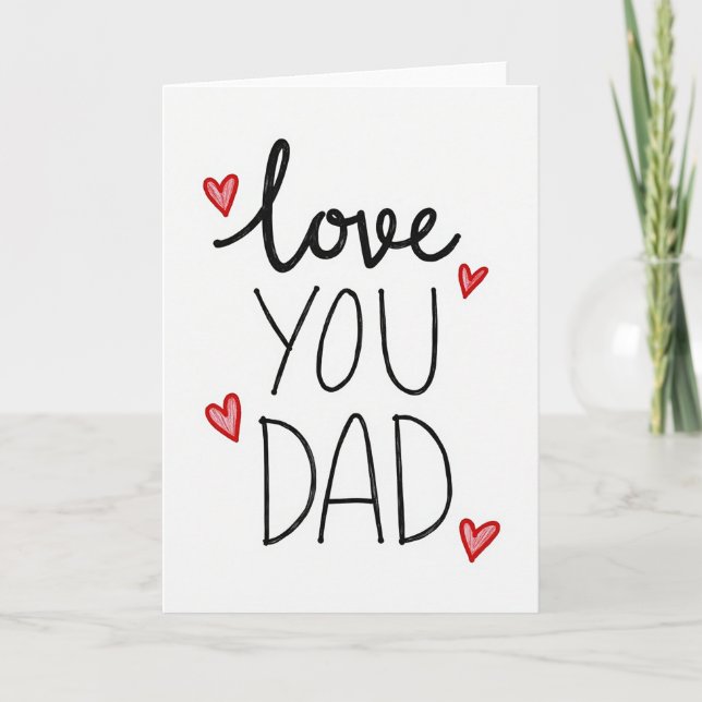 Love You Dad Message Card (Front)