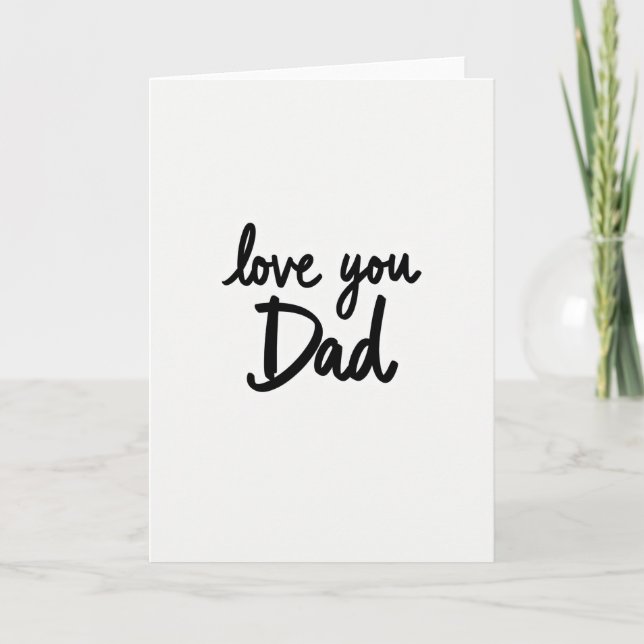 Love You Dad Minimalist Card (Front)