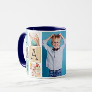 Love You Dad Personalized Photo Collage Mug