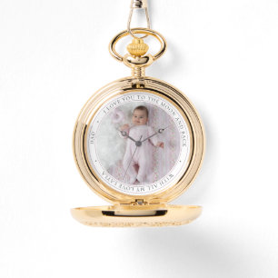 Love You Dad Personalized Photo Fathers Day Pocket Watch