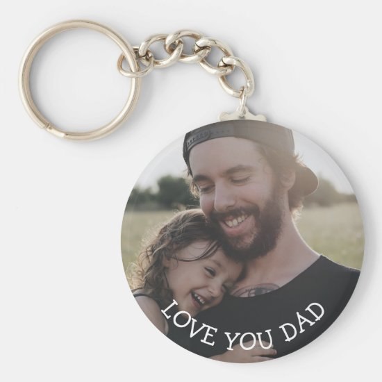 Love you Dad Personalized Photo Key Chain