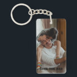 Love You dad, Personalized photo Keychain<br><div class="desc">Love you dad personilzed Photo Key Chain , Perfect Gift For Father's day, Dad birthday, </div>
