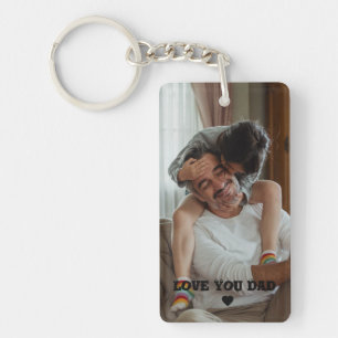 Love You Dad Photo Father's day gift Keychain