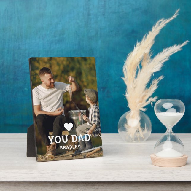 Love You Dad Photo Names Keepsake Gift Plaque (Side)