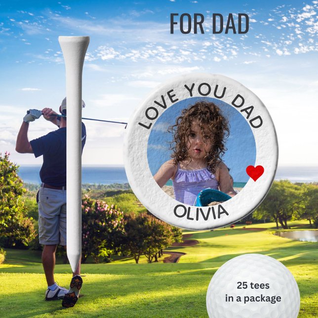 LOVE YOU DAD PHOTO PERSONALIZED                   GOLF TEES (Creator Uploaded)