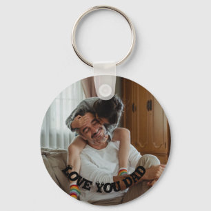 Love You Dad Prersonalized Photo Keychain