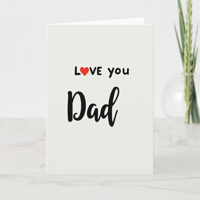 Love You Dad Simple Card (Front)