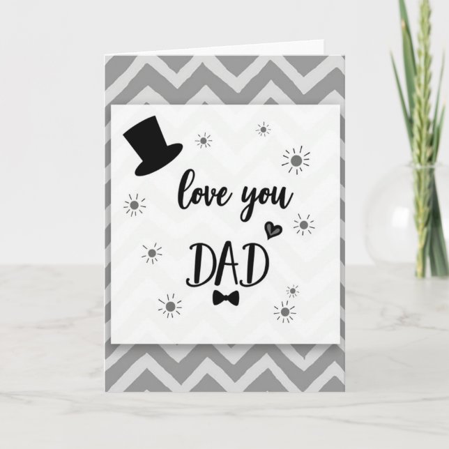 Love You Dad Simple Style Card (Front)