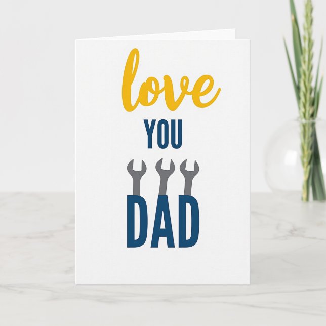 Love You Dad Tools Card (Front)
