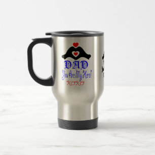 ❤☕↷Love You Dad, You are My Hero Classic Travel Mug