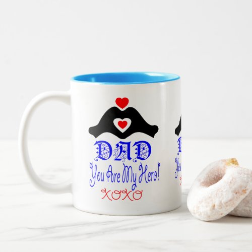 Love You Dad You are My Hero Fab Two_tone Two_Tone Coffee Mug