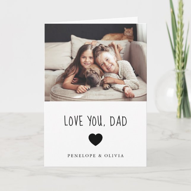 Love You Dad | Your Photo and Handwritten Text Card (Front)