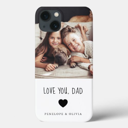 Love You Dad  Your Photo and Handwritten Text iPhone 13 Case