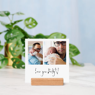 Love You Daddy 3 Photos Script Heart Holder