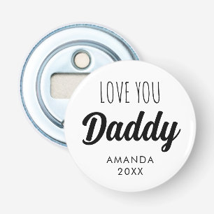 Love You 'Daddy' Custom Photo Collage Bottle Opener