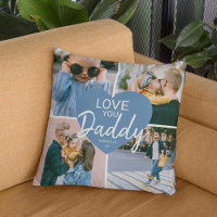 Love You 'Daddy' Custom Photo Collage Heart