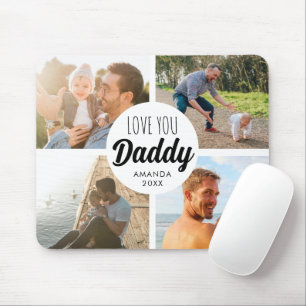 Love You Daddy Dad Photo Grid Mouse Pad
