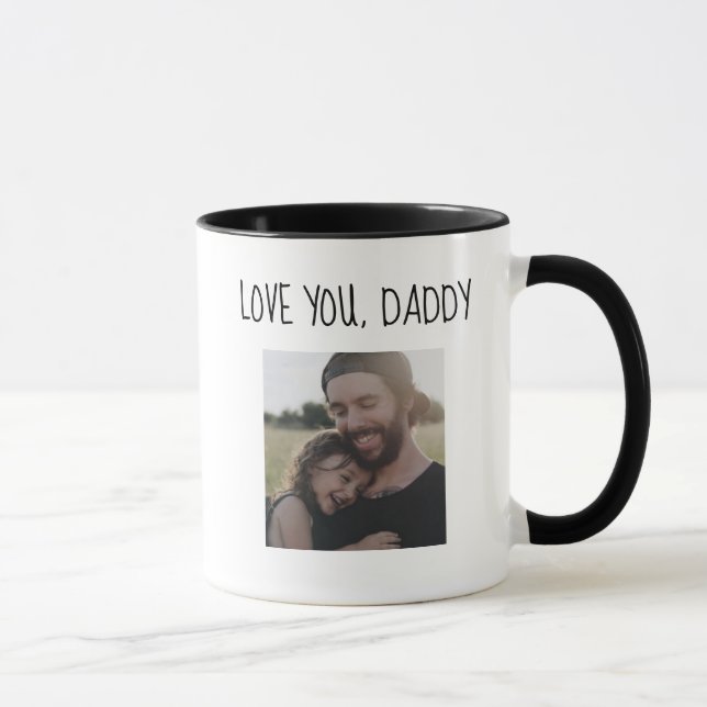 Love You, Daddy, Father's Day Photo  Mug (Right)