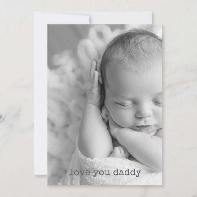 love you daddy happy fathers day PHOTO from xoxo Note Card (Front)
