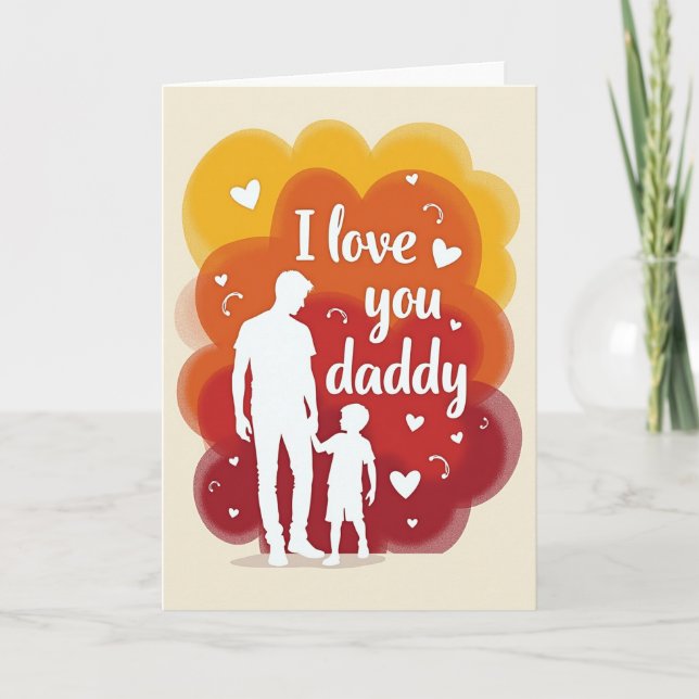 Love You Daddy Keepsake Card (Front)
