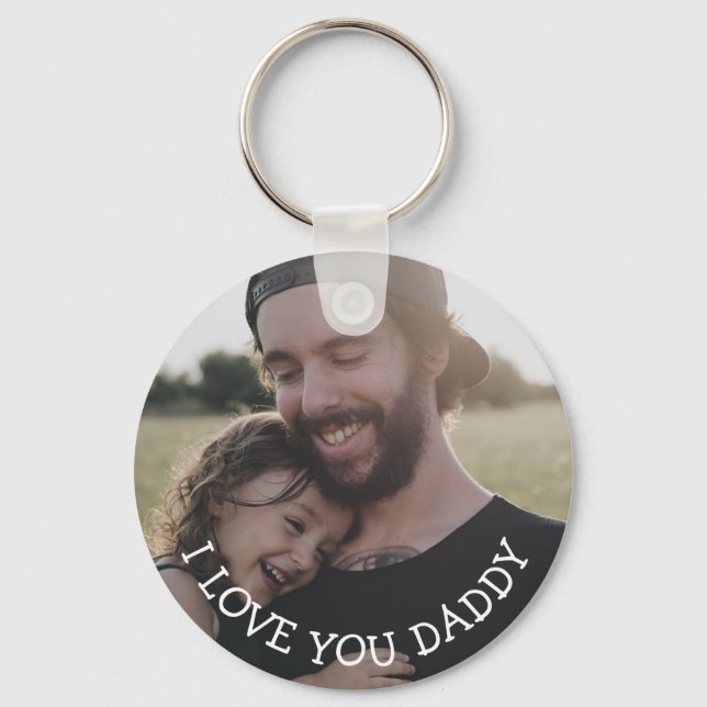 Love you Daddy, Personalized Photo Key Chain (Front)