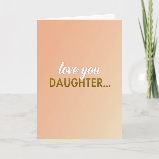 Love You Daughter Gift Card (Front)