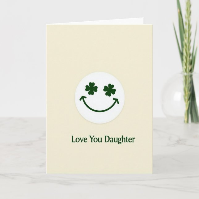 Love You Daughter Simple Card (Front)