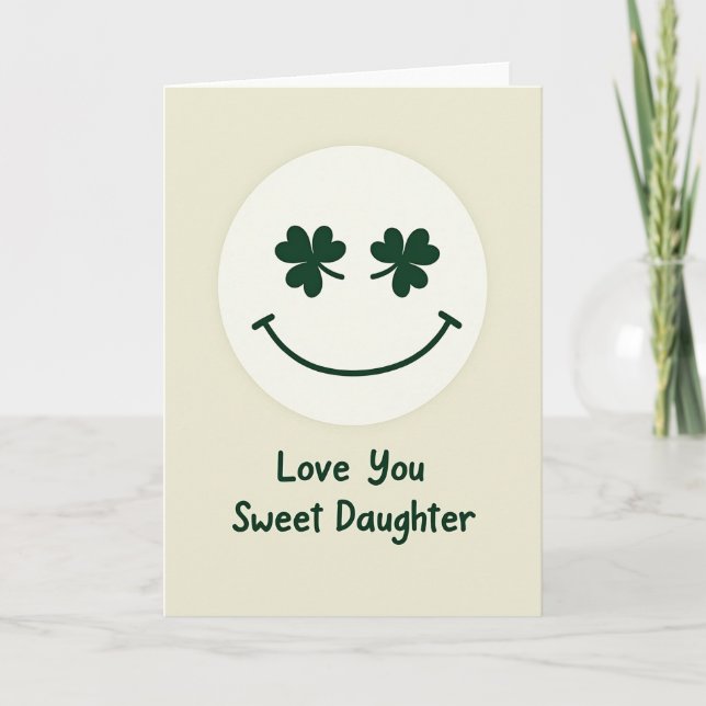 Love You Daughter Smile Card (Front)
