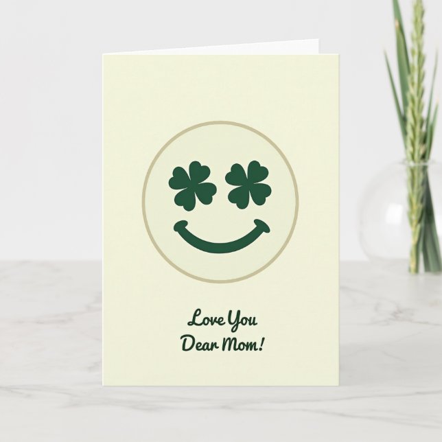 Love You Dear Mom Smile Card (Front)
