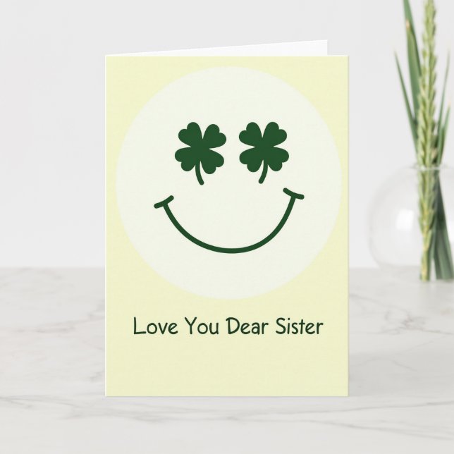 Love You Dear Sister Card (Front)