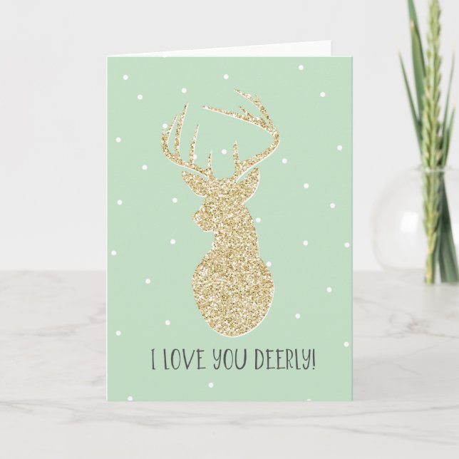 Love You Deerly | Valentine's Day Cards (Front)