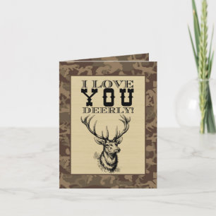 Love You Deerly Valentine's Day Holiday Card