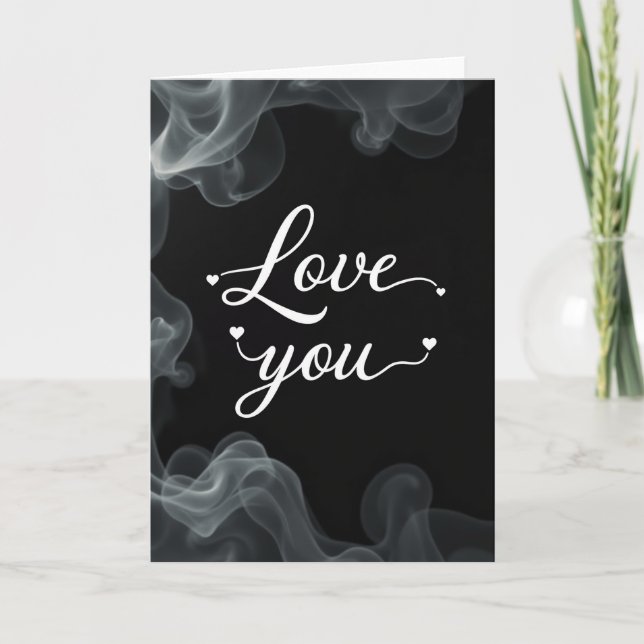 Love You Elegant Script Card (Front)
