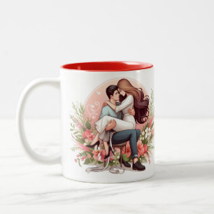 Love You Every Day Couple Valentines Day Two-Tone Coffee Mug