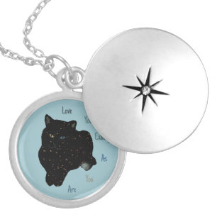 "Love you exactly as you are" cat themed necklace