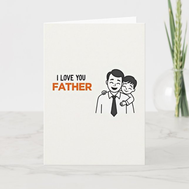 Love You Father Greeting Card (Front)