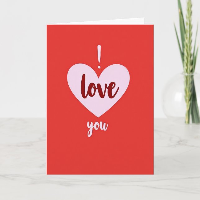 Love You Faux Gold Foil Card (Front)