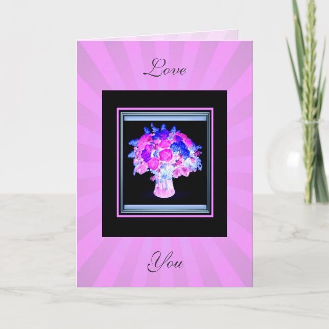 Love You Floral Card (Front)
