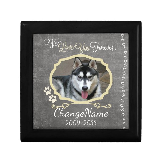 Love You Forever Dog Memorial Keepsake Box (Front)
