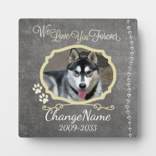 Love You Forever Dog Memorial Keepsake Plaque