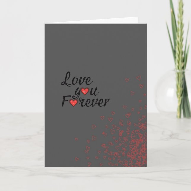 Love You Forever Heart Art Card (Front)