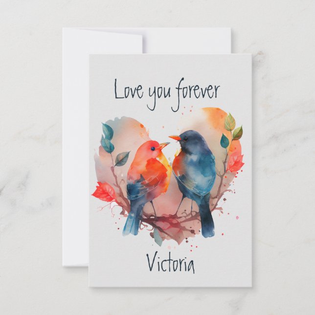 Love You Forever Lovebirds Custom Name  (Front)